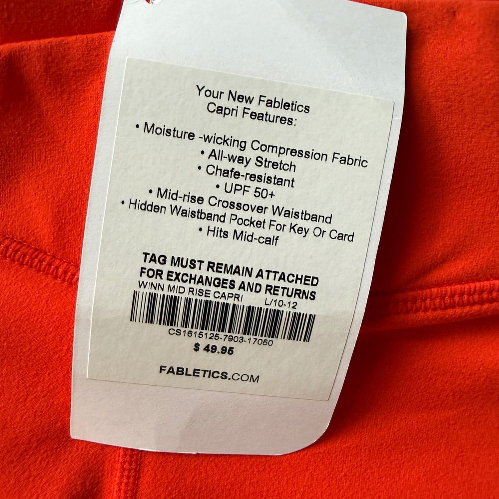 Fabletics Coral Cropped Leggings | Large | NWT | Exercise, Loungewear, Pilates - Picture 4 of 6